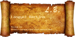 Lengyel Bertina névjegykártya